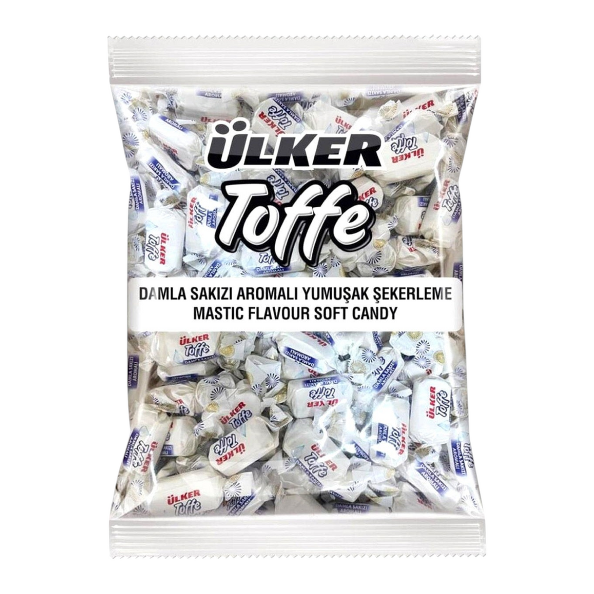 Prime Market 1kg bag of Ulker Toffe soft candies with mastic flavour in individual white wrappers