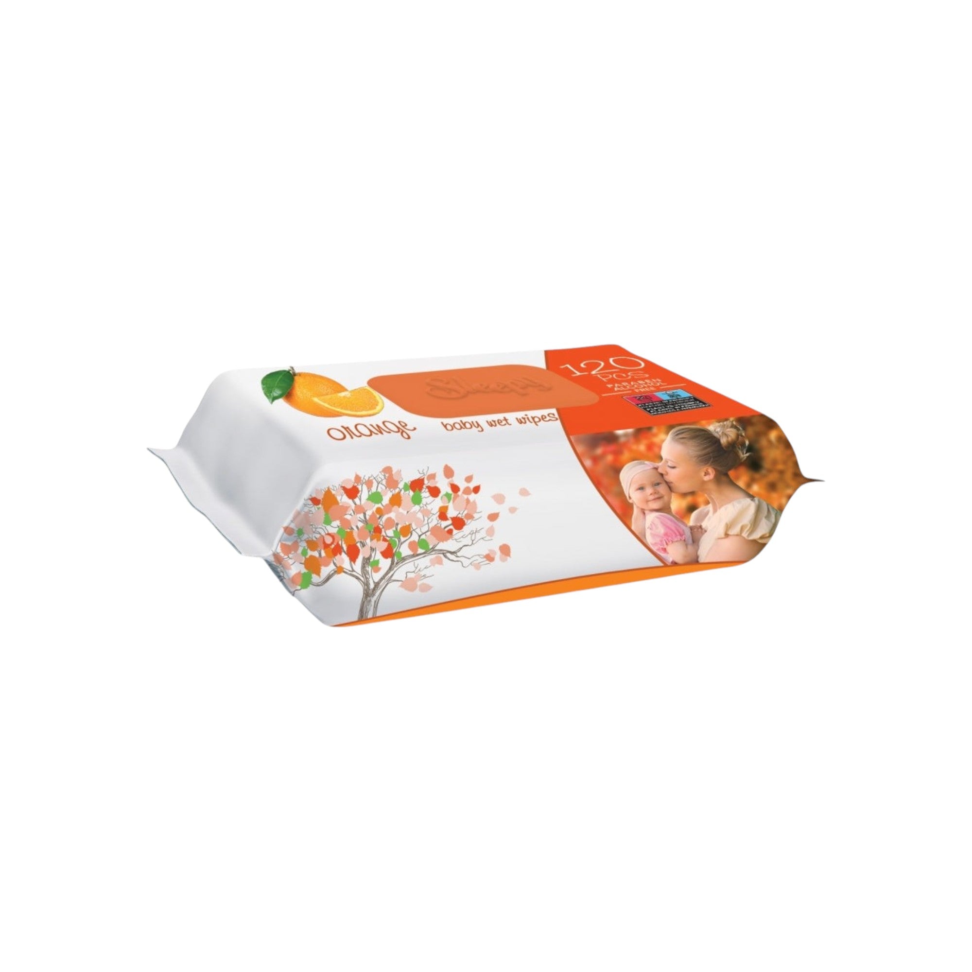 SLEEPY ORANGE CARE BABY 120PCS WET WIPES