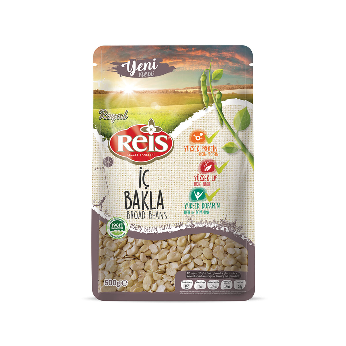 Reis Dried Fava Beans – 500 g