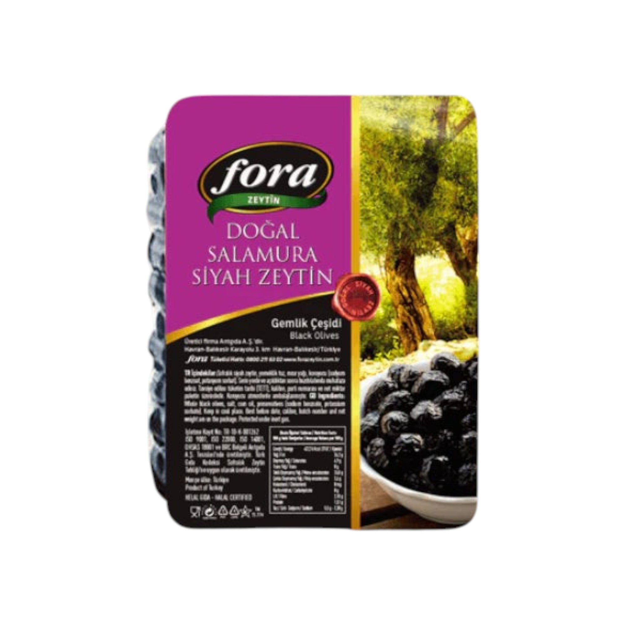 BLACK OLIVES 200gr FORA (381-410) (SALAMURA)