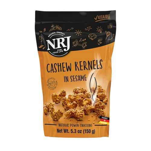 NRJ CASHEW KERNALS IN SESAME 150g