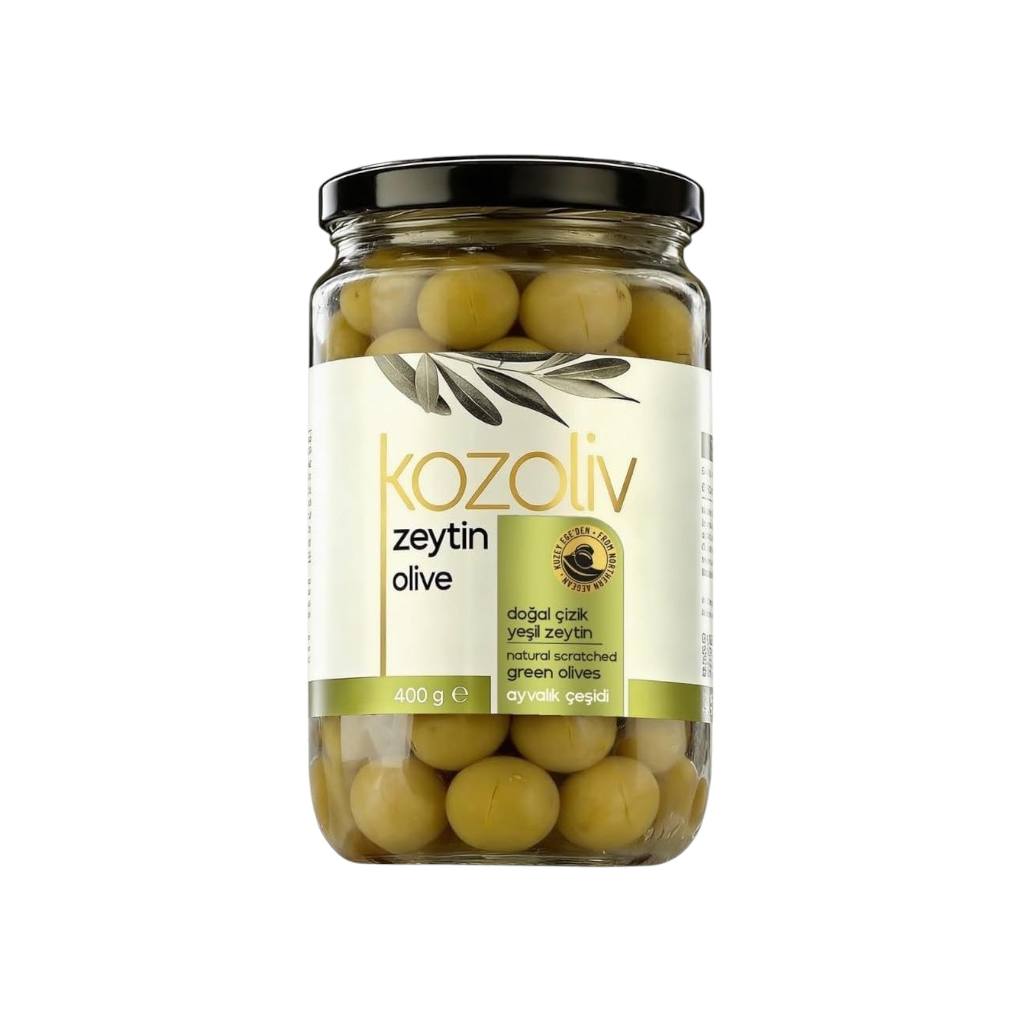 KOZOLIV COCKTAIL TURKISH GREEN OLIVES 400g