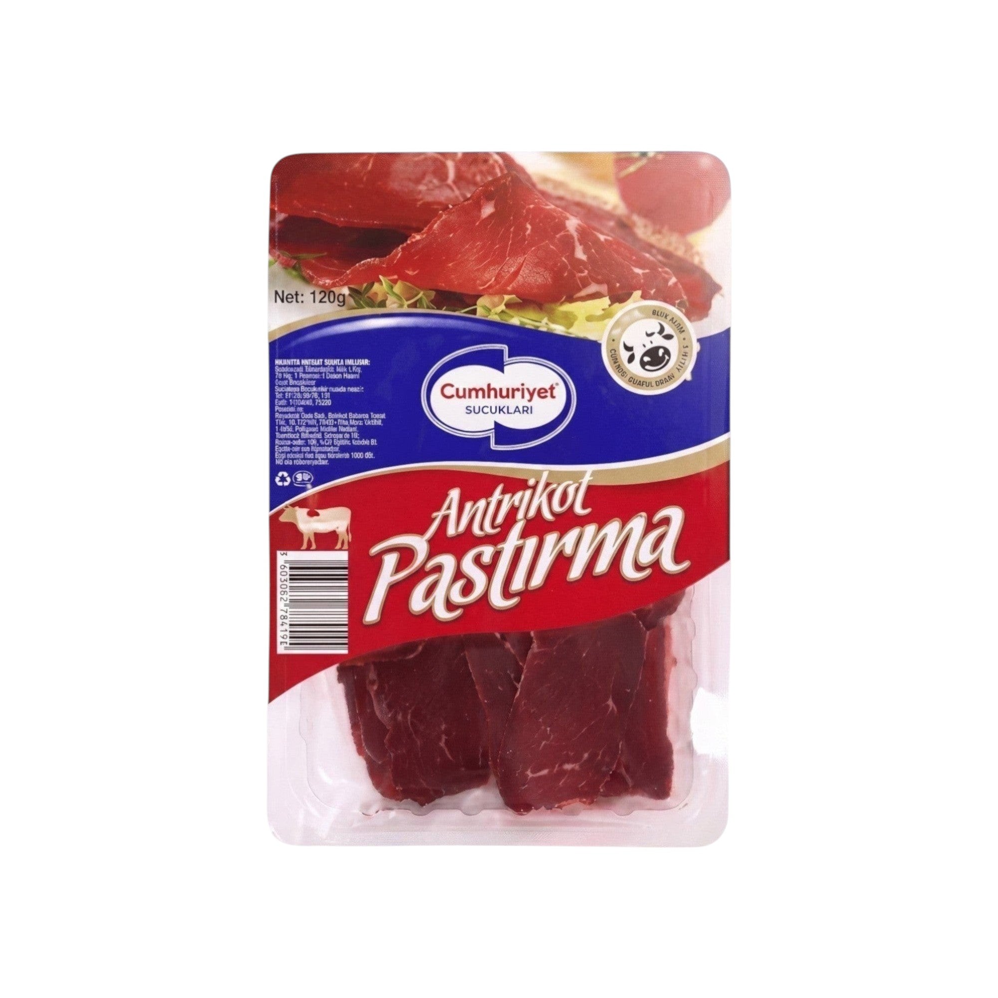 CUMHURIYET BEEF PASTRAMI (ANTRIKOT PASTIRMA) 120GR