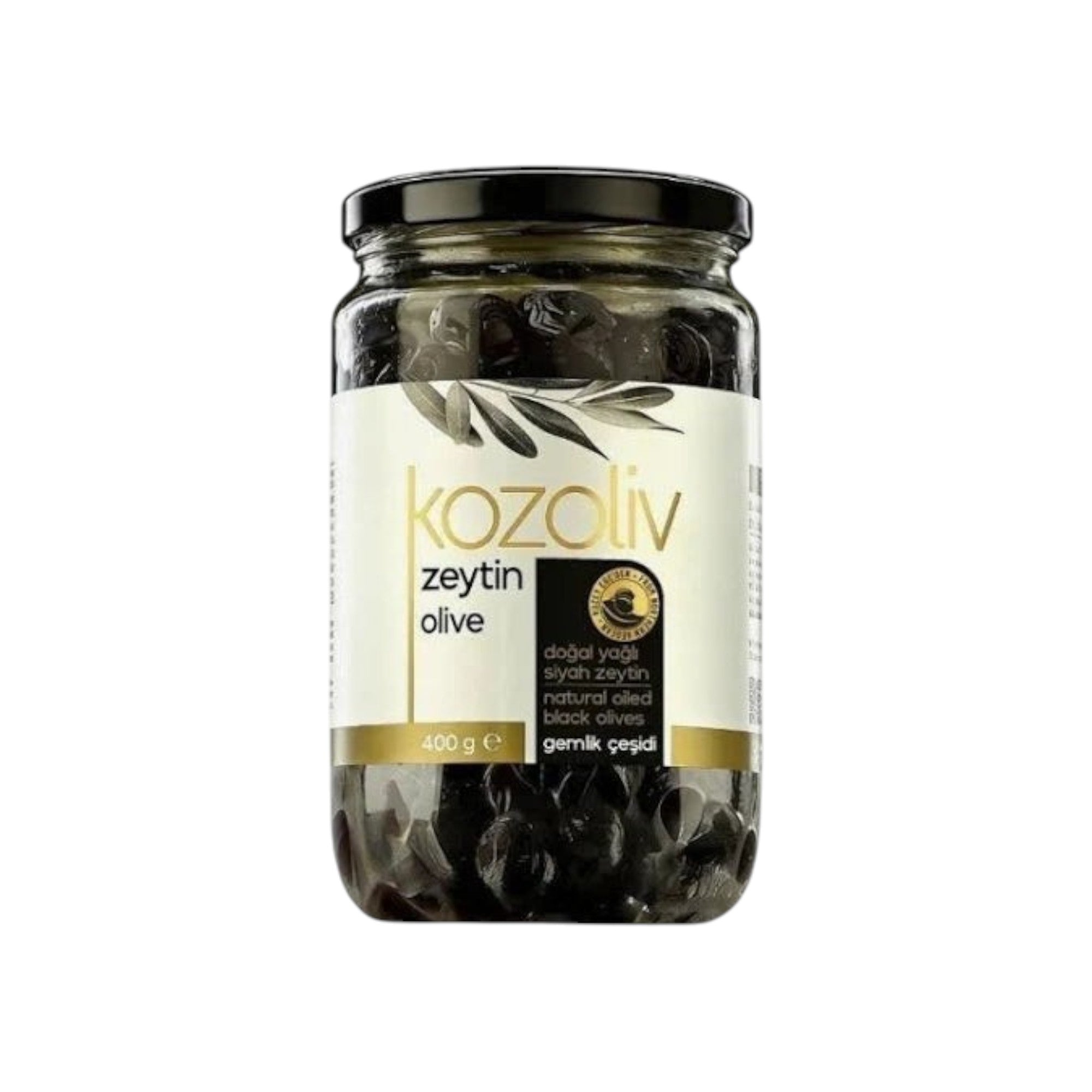 KOZOLIV OILED TURKISH BLACK OLIVES 400g