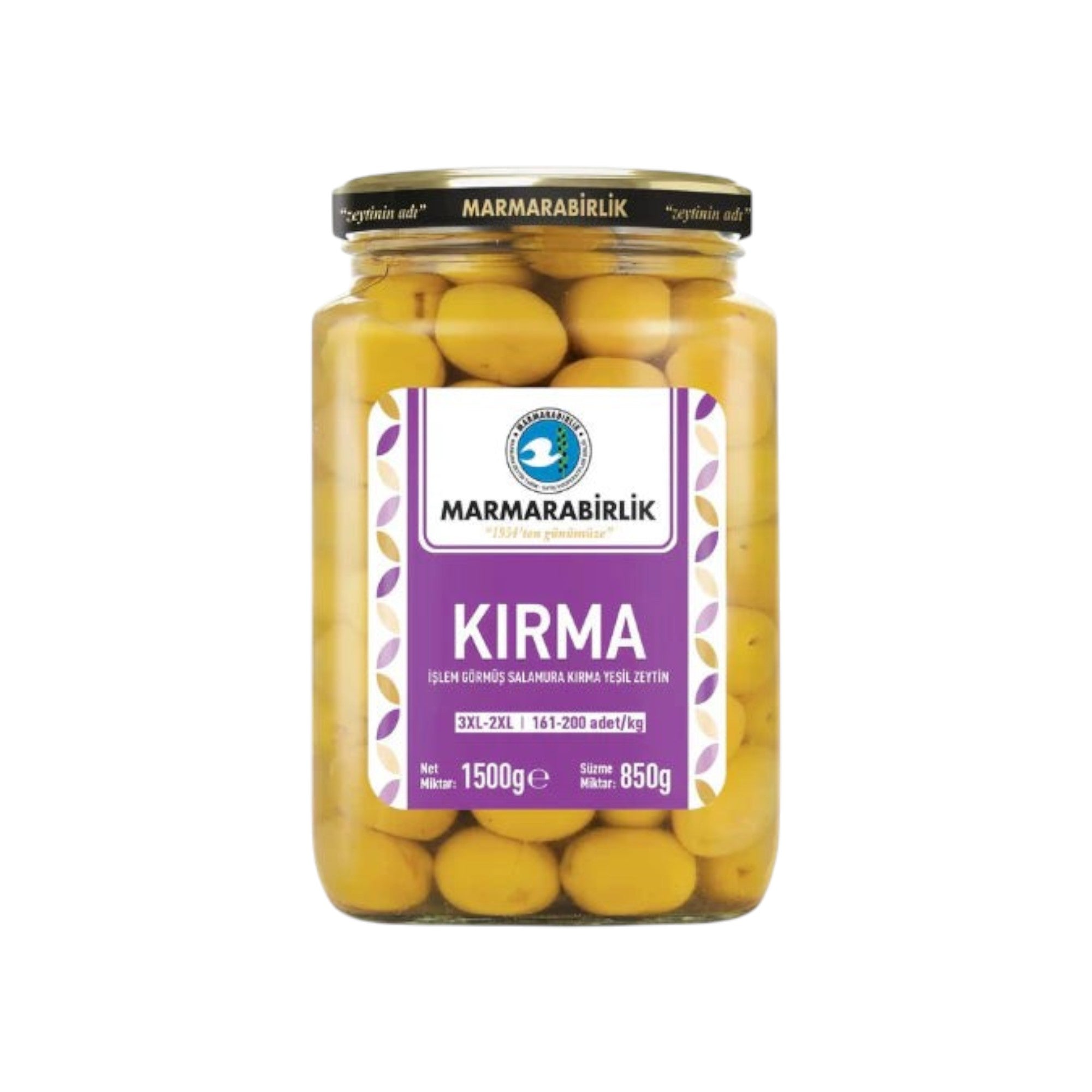 MARMARA BIRLIK CRACKED GREEN OLIVES - 1.5 KG