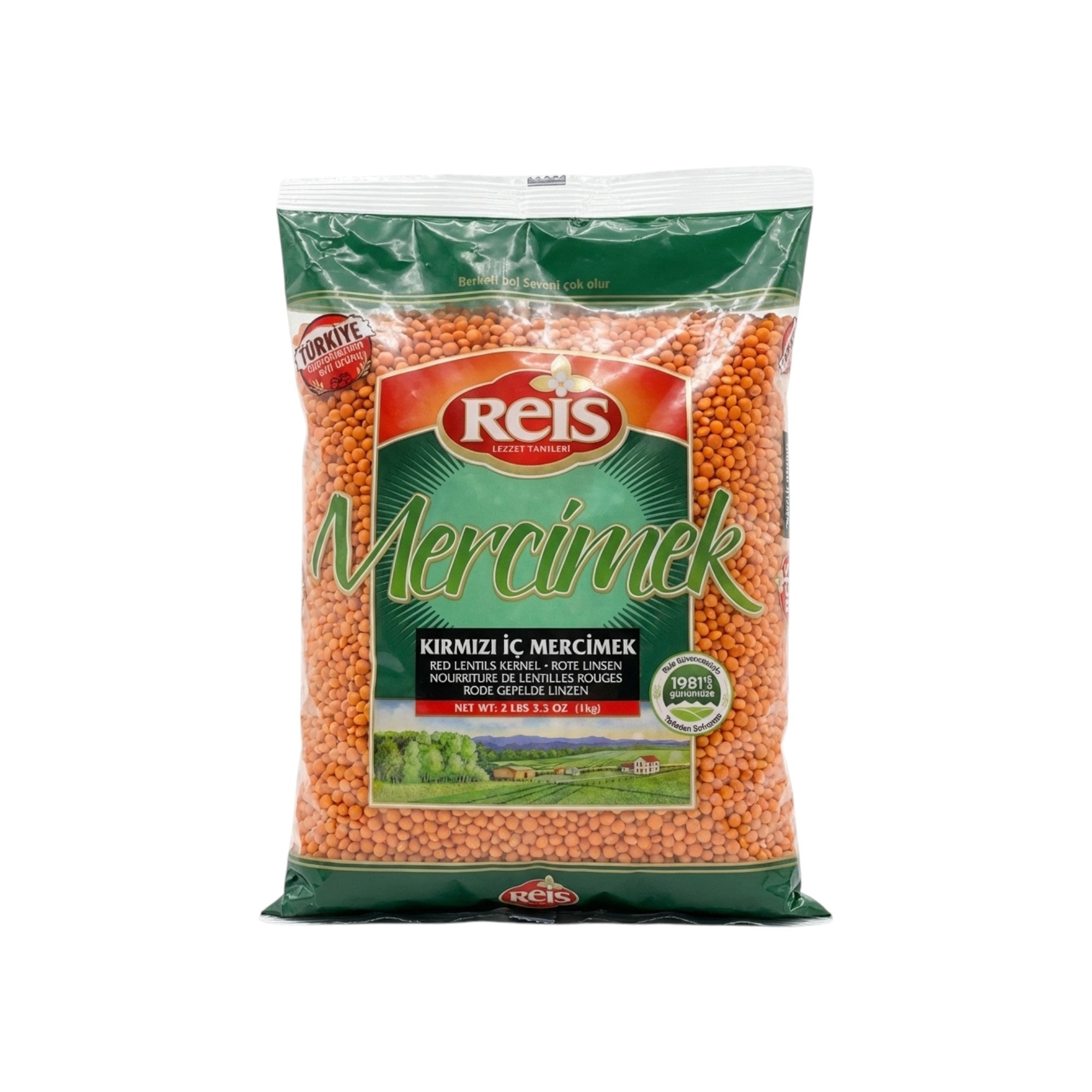 REIS PEELED RED LENTILS 1000G