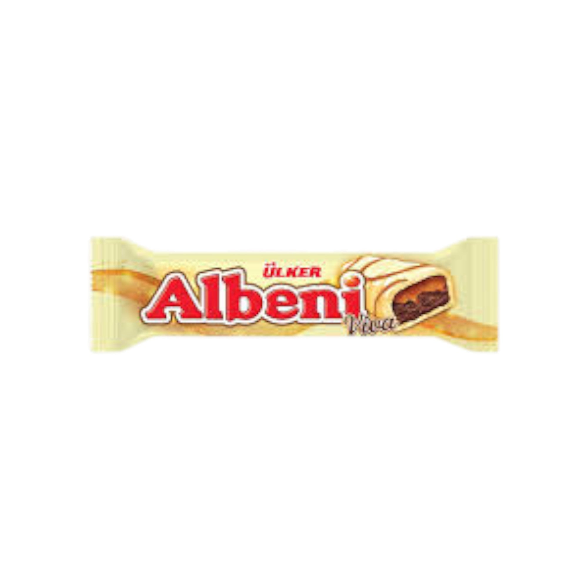Ulker Albeni Viva White Chocolate Bar with Caramel & Cocoa Biscuits 31 GR